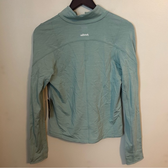 Allbirds Quarter Zip Pullover Natural Run Mid Layer Green Hush Athleisure Casual - Picture 7 of 12